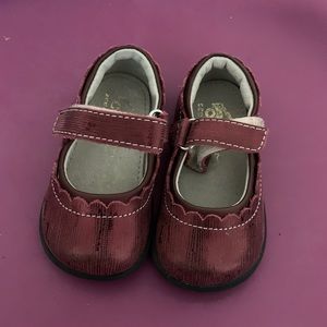Gently used See Kai Run Mary janes. Dark red, size 5